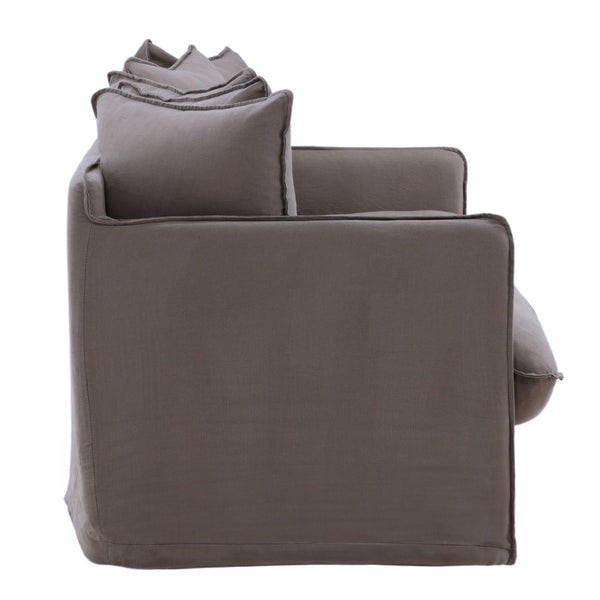 Karina Living Lexia Sofa Slipcover – Elegant Linen-Cotton Blend for Everyday Protection and Timeless Style Stone DOV45001-SL-STON
