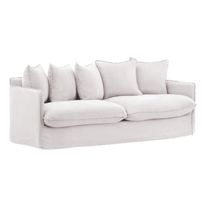 Karina Living Lexia Sofa Slipcover – Elegant Linen-Cotton Blend for Everyday Protection and Timeless Style White DOV45001-SL-WHIT