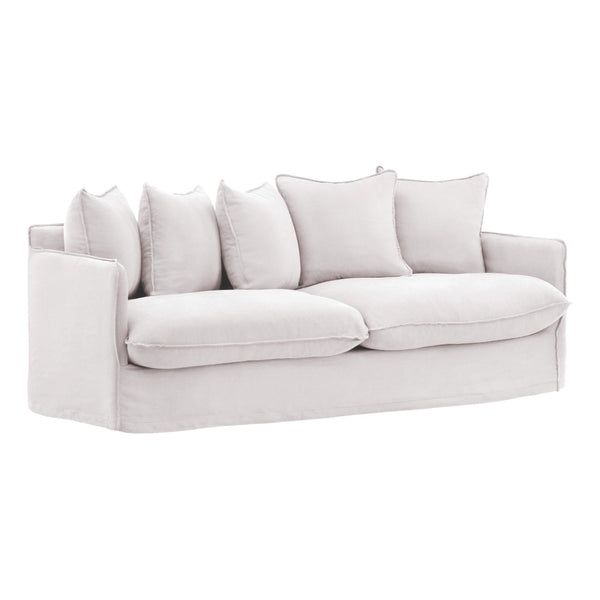 Karina Living Lexia Sofa Slipcover – Elegant Linen-Cotton Blend for Everyday Protection and Timeless Style White DOV45001-SL-WHIT
