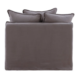 Karina Living Lexia Sofa Chair Slipcover – Elegant, Breathable Blend of Linen and Cotton for Timeless Style Stone DOV45002-SL-STON