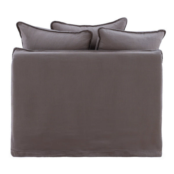 Karina Living Lexia Sofa Chair Slipcover – Elegant, Breathable Blend of Linen and Cotton for Timeless Style Stone DOV45002-SL-STON