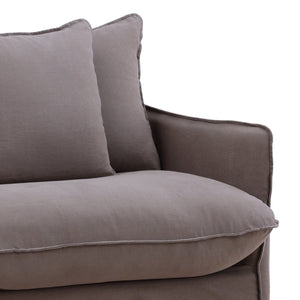 Karina Living Lexia Sofa Chair Slipcover – Elegant, Breathable Blend of Linen and Cotton for Timeless Style Stone DOV45002-SL-STON