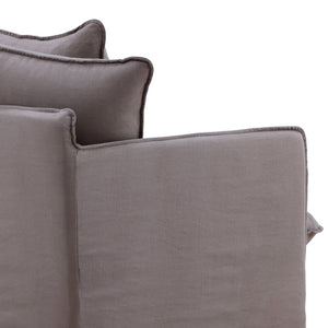 Karina Living Lexia Sofa Chair Slipcover – Elegant, Breathable Blend of Linen and Cotton for Timeless Style Stone DOV45002-SL-STON