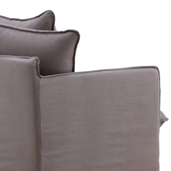 Karina Living Lexia Sofa Chair Slipcover – Elegant, Breathable Blend of Linen and Cotton for Timeless Style Stone DOV45002-SL-STON