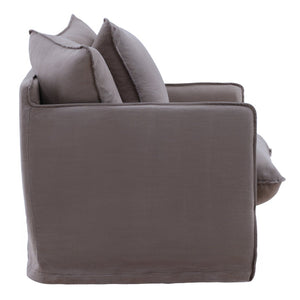 Karina Living Lexia Sofa Chair Slipcover – Elegant, Breathable Blend of Linen and Cotton for Timeless Style Stone DOV45002-SL-STON