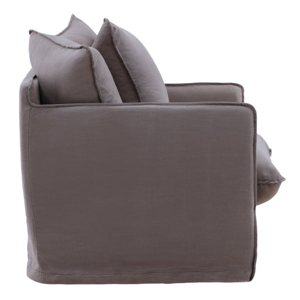 Karina Living Lexia Sofa Chair Slipcover – Elegant, Breathable Blend of Linen and Cotton for Timeless Style Stone DOV45002-SL-STON