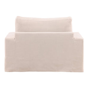 Karina Living Sylvie Sofa Chair Slipcover - Durable Cotton-Linen Blend for Easy Care and Stylish Home Refresh Natural DOV45005-SL-NATL