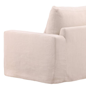 Karina Living Sylvie Sofa Chair Slipcover - Durable Cotton-Linen Blend for Easy Care and Stylish Home Refresh Natural DOV45005-SL-NATL