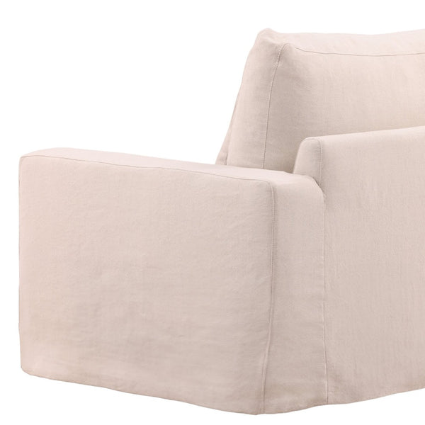 Karina Living Sylvie Sofa Chair Slipcover - Durable Cotton-Linen Blend for Easy Care and Stylish Home Refresh Natural DOV45005-SL-NATL