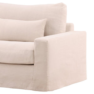 Karina Living Sylvie Sofa Chair Slipcover - Durable Cotton-Linen Blend for Easy Care and Stylish Home Refresh Natural DOV45005-SL-NATL