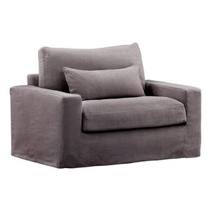 Karina Living Sylvie Sofa Chair Slipcover - Durable Cotton-Linen Blend for Easy Care and Stylish Home Refresh Stone DOV45005-SL-STON