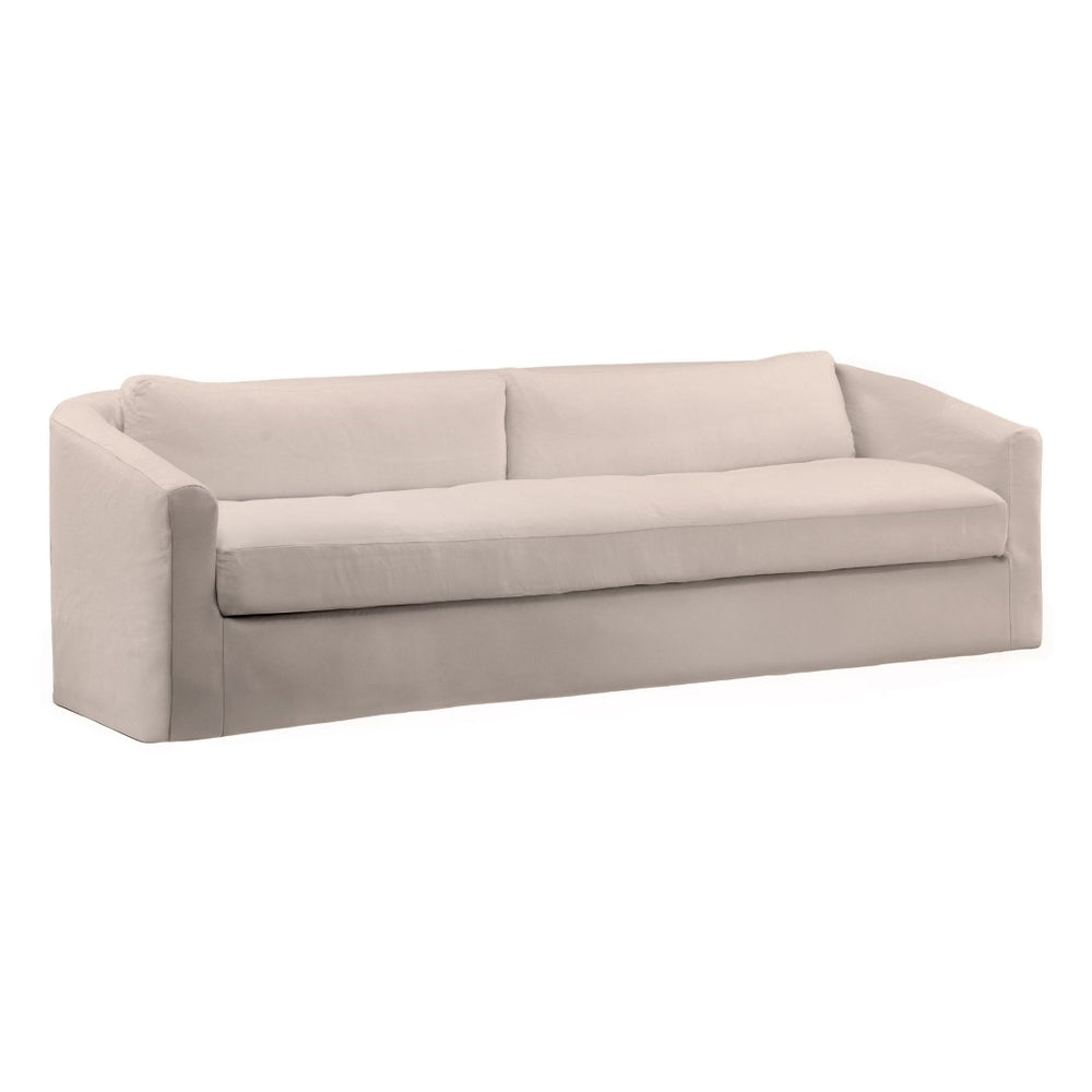 Karina Living Violeta Sofa Slipcover - Breathable Linen Cotton Blend for Easy Maintenance and Stylish Protection White DOV45006-SL-WHIT