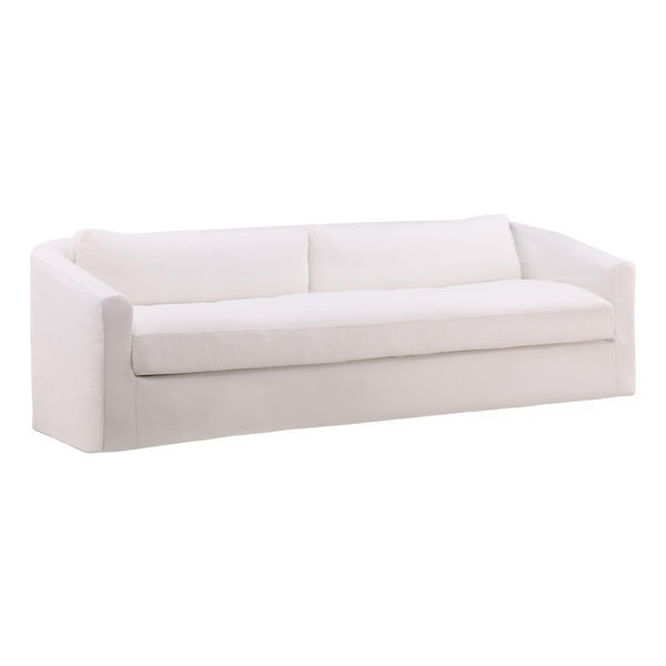 Karina Living Violeta Sofa Slipcover - Breathable Linen Cotton Blend for Easy Maintenance and Stylish Protection White DOV45006-SL-WHIT
