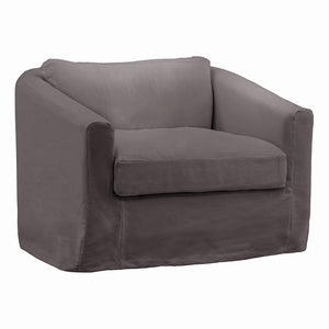 Karina Living Violeta Sofa Chair Slipcover - Durable Cotton-Linen Blend for Effortless Style & Ultimate Protection Stone DOV45007-SL-STON
