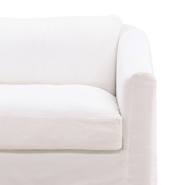 Karina Living Violeta Sofa Chair Slipcover - Durable Cotton-Linen Blend for Effortless Style & Ultimate Protection White DOV45007-SL-WHIT