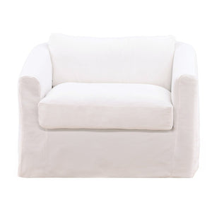 Karina Living Violeta Sofa Chair Slipcover - Durable Cotton-Linen Blend for Effortless Style & Ultimate Protection White DOV45007-SL-WHIT