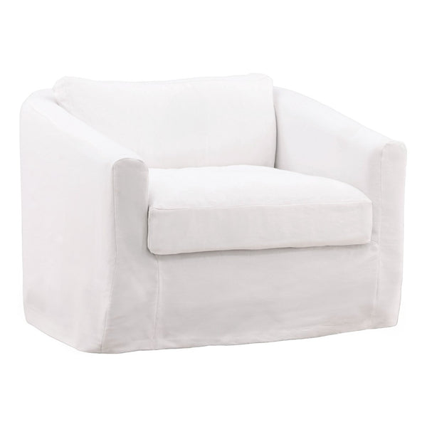 Karina Living Violeta Sofa Chair Slipcover - Durable Cotton-Linen Blend for Effortless Style & Ultimate Protection White DOV45007-SL-WHIT