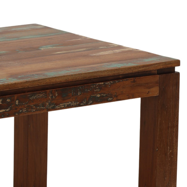 Karina Living Quince Dining Table in Distressed Brown - Rustic Reclaimed Mango Wood for Unique Dining Experiences DOV46001-BRWN