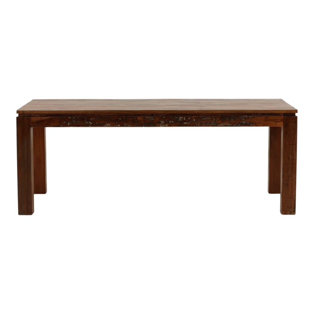 Karina Living Quince Dining Table in Distressed Brown - Rustic Reclaimed Mango Wood for Unique Dining Experiences DOV46001-BRWN