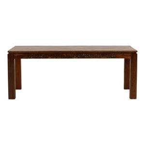 Karina Living Quince Dining Table in Distressed Brown - Rustic Reclaimed Mango Wood for Unique Dining Experiences DOV46001-BRWN