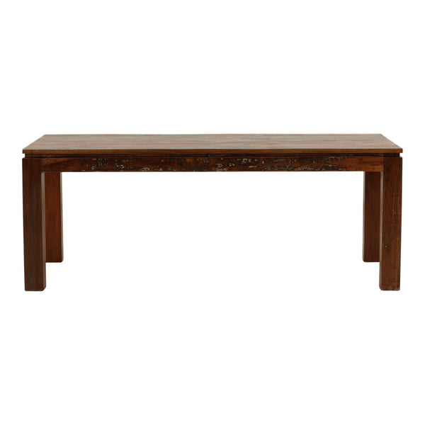 Karina Living Quince Dining Table in Distressed Brown - Rustic Reclaimed Mango Wood for Unique Dining Experiences DOV46001-BRWN