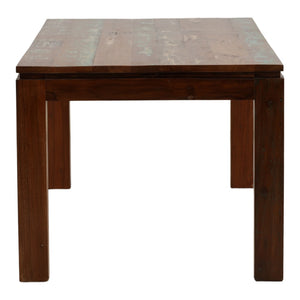 Karina Living Quince Dining Table in Distressed Brown - Rustic Reclaimed Mango Wood for Unique Dining Experiences DOV46001-BRWN