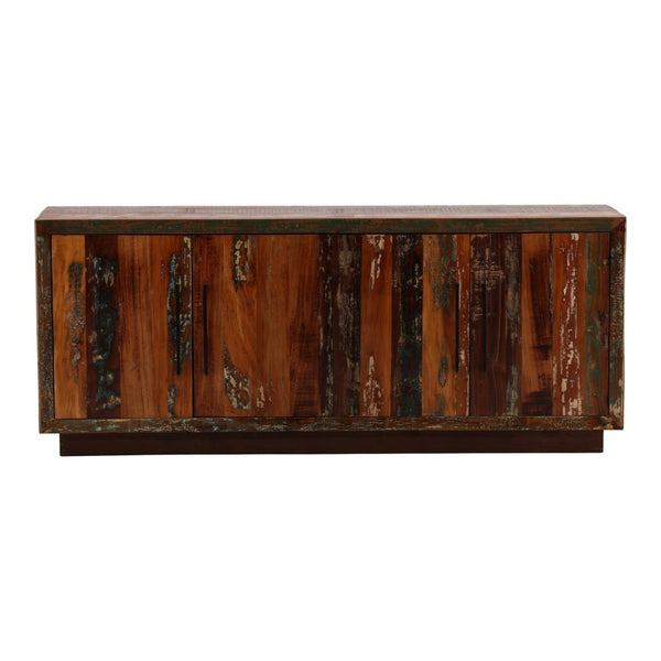 Karina Living Neem Rustic Sideboard in Reclaimed Mango Wood - Unique Distressed Brown Finish for Storage & Style DOV46002-BRWN