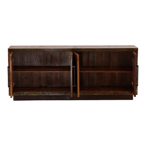 Karina Living Neem Rustic Sideboard in Reclaimed Mango Wood - Unique Distressed Brown Finish for Storage & Style DOV46002-BRWN