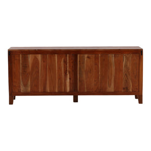 Karina Living Persea Rustic Sideboard - Handcrafted Reclaimed Mango Wood Buffet with Unique Distressed Finish DOV46005-BRWN