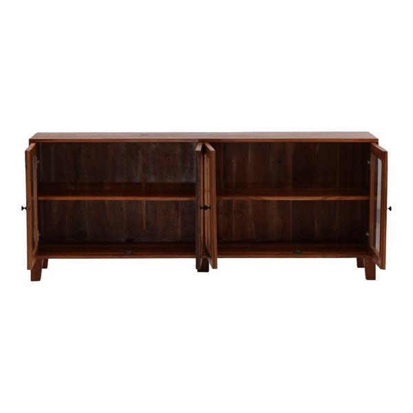 Karina Living Persea Rustic Sideboard - Handcrafted Reclaimed Mango Wood Buffet with Unique Distressed Finish DOV46005-BRWN