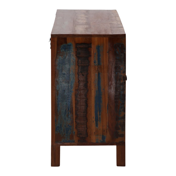 Karina Living Persea Rustic Sideboard - Handcrafted Reclaimed Mango Wood Buffet with Unique Distressed Finish DOV46005-BRWN