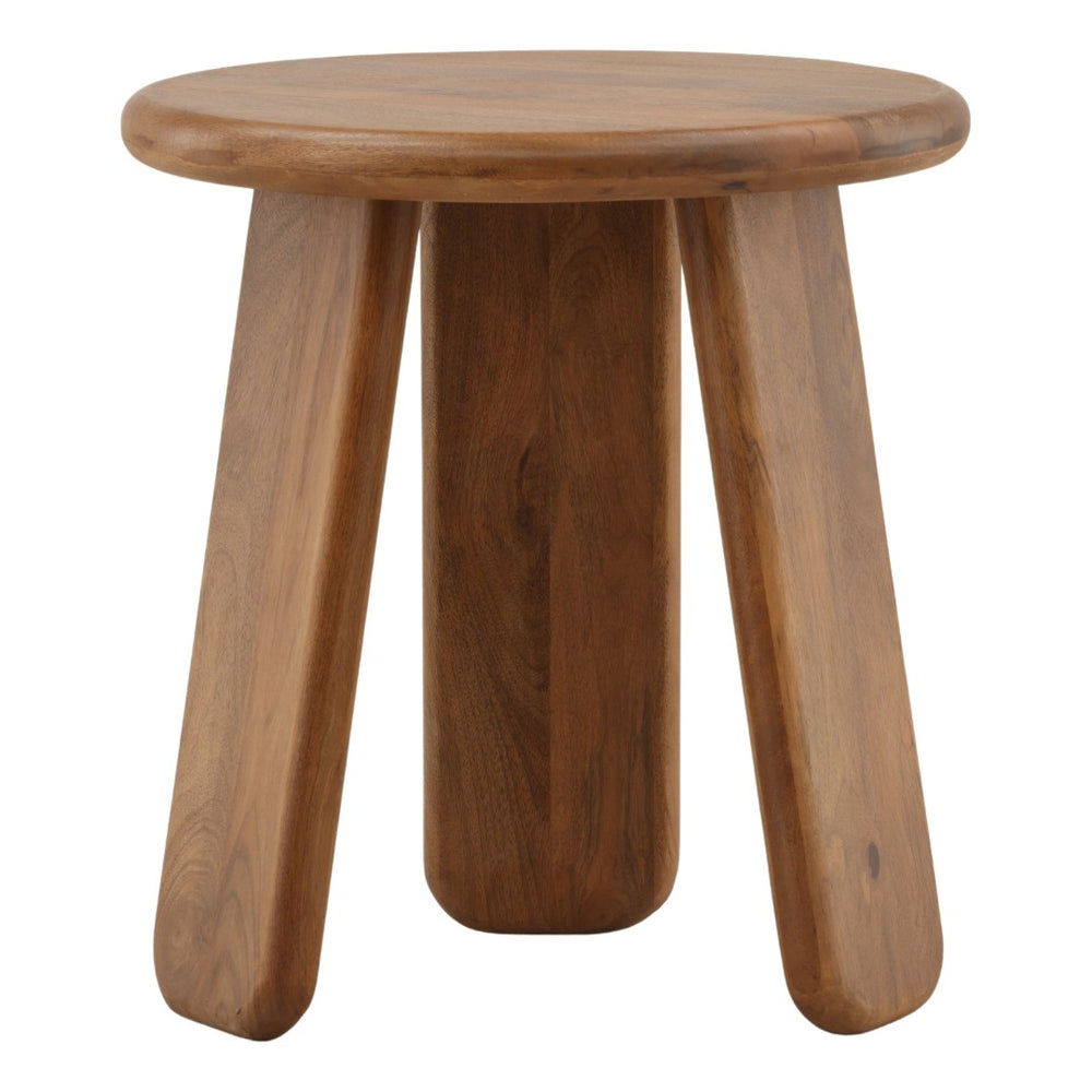 Karina Living Winsor Side Table in Warm Brown - Solid Mango Wood Accent Table for Modern and Rustic Decor DOV46007-BRWN