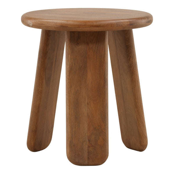 Karina Living Winsor Side Table in Warm Brown - Solid Mango Wood Accent Table for Modern and Rustic Decor DOV46007-BRWN