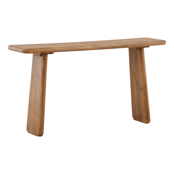 Karina Living Winsor Console Table in Rich Brown Mango Wood - Stylish Storage & Display for Modern Living Spaces DOV46008-BRWN