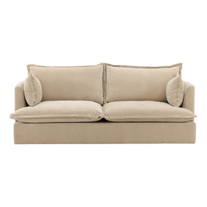 Karina Living Monica Sofa Sand – Luxurious Velvet Comfort with Modern Design for Stylish Living Spaces & Family Rooms DOV51001-SAND