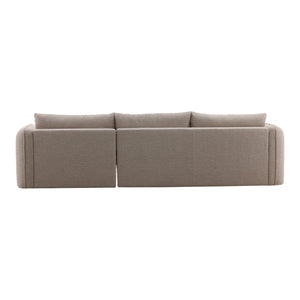 Karina Living Torrey Chaise Sectional in Sand - Modern Boucle Comfort for Stylish Living and Ultimate Relaxation DOV51002R-SAND