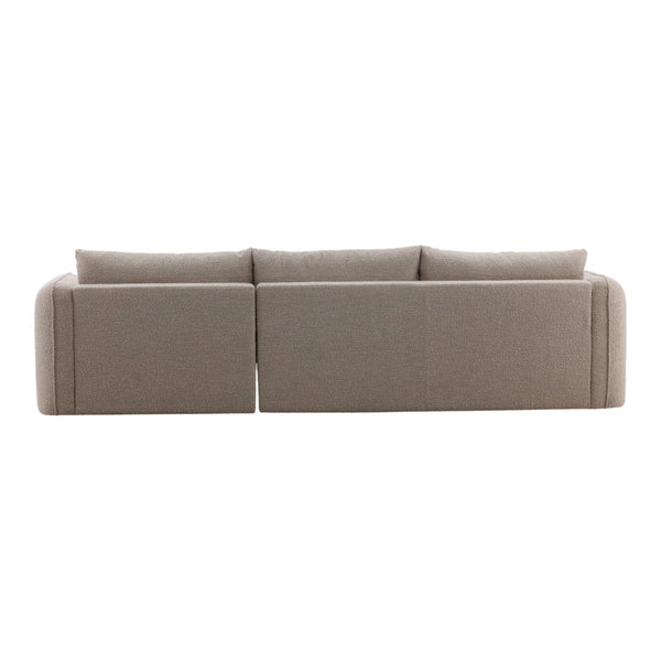 Karina Living Torrey Chaise Sectional in Sand - Modern Boucle Comfort for Stylish Living and Ultimate Relaxation DOV51002R-SAND