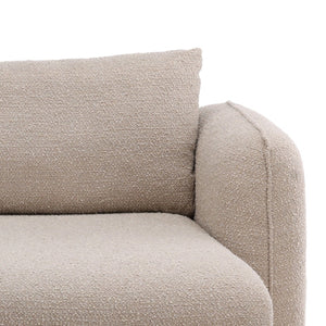 Karina Living Torrey Chaise Sectional in Sand - Modern Boucle Comfort for Stylish Living and Ultimate Relaxation DOV51002R-SAND