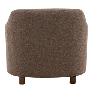 Karina Living Saylor Occasional Chair in Cozy Vista Brown - Stylish Boucle Accent for Living Rooms & Offices DOV51003-BRWN