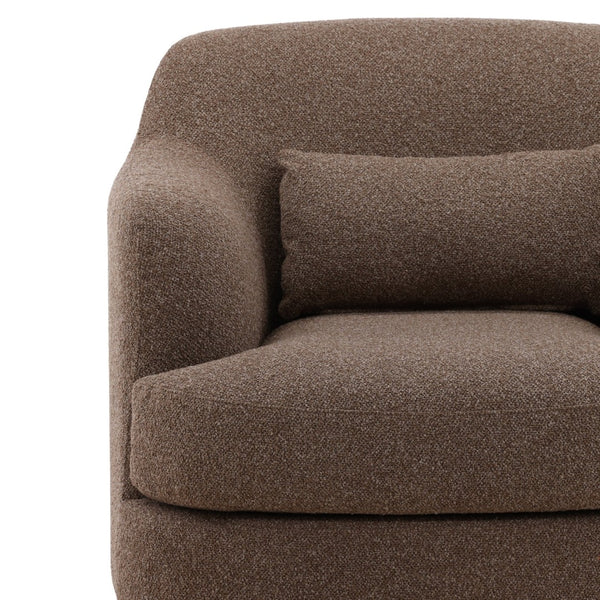 Karina Living Saylor Occasional Chair in Cozy Vista Brown - Stylish Boucle Accent for Living Rooms & Offices DOV51003-BRWN