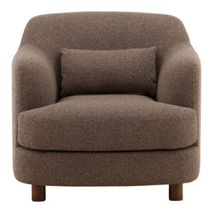 Karina Living Saylor Occasional Chair in Cozy Vista Brown - Stylish Boucle Accent for Living Rooms & Offices DOV51003-BRWN
