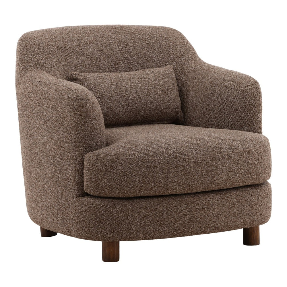 Karina Living Saylor Occasional Chair in Cozy Vista Brown - Stylish Boucle Accent for Living Rooms & Offices DOV51003-BRWN