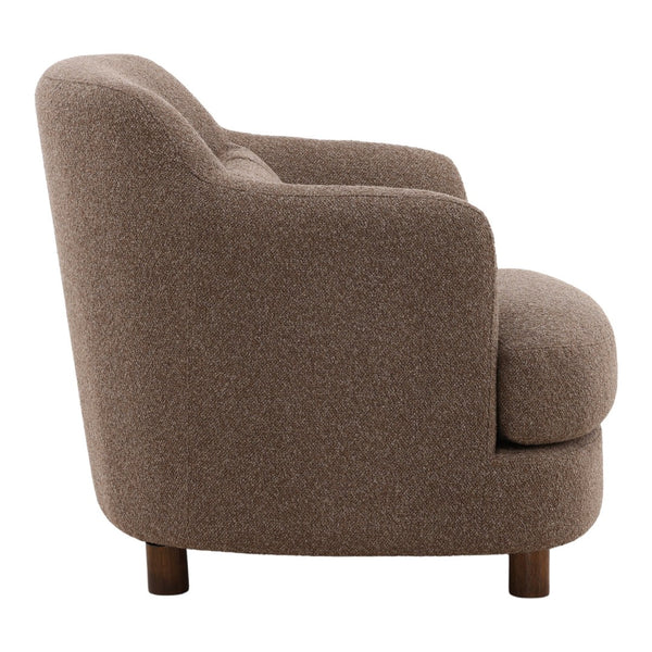 Karina Living Saylor Occasional Chair in Cozy Vista Brown - Stylish Boucle Accent for Living Rooms & Offices DOV51003-BRWN