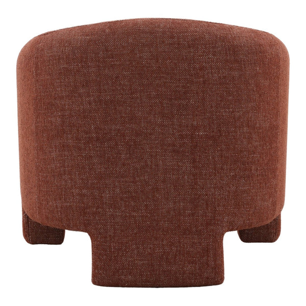 Karina Living Haywood Occasional Chair in Rust - Cozy Basketweave Accent for Modern Living Spaces & Guest Areas DOV51004-RUST