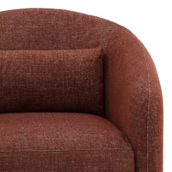 Karina Living Haywood Occasional Chair in Rust - Cozy Basketweave Accent for Modern Living Spaces & Guest Areas DOV51004-RUST