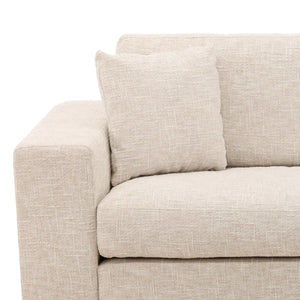 Karina Living Darina Sofa Odyssey Cream - Elegant Basketweave Chenille, Comfortable & Durable, Perfect for Any Space DOV51006-CREM