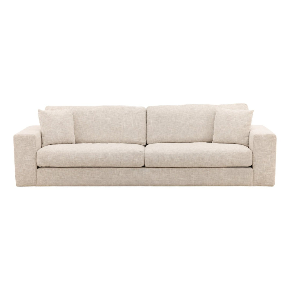 Karina Living Darina Sofa Odyssey Cream - Elegant Basketweave Chenille, Comfortable & Durable, Perfect for Any Space DOV51006-CREM