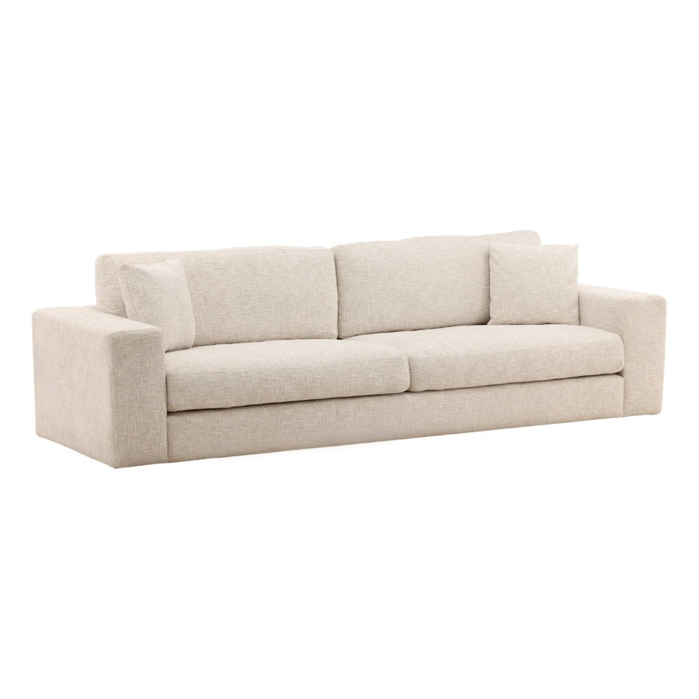 Karina Living Darina Sofa Odyssey Cream - Elegant Basketweave Chenille, Comfortable & Durable, Perfect for Any Space DOV51006-CREM