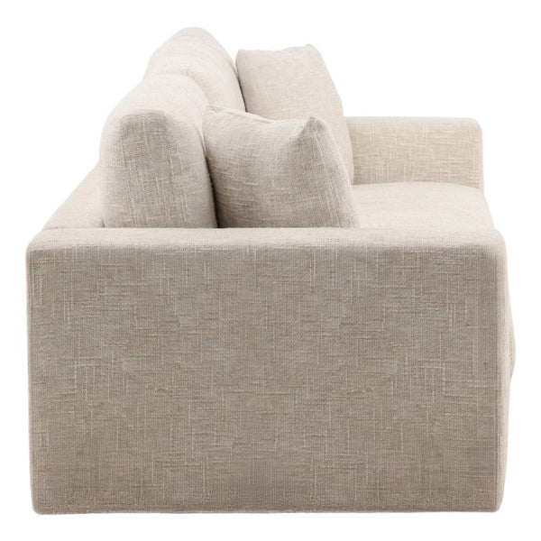 Karina Living Darina Sofa Odyssey Cream - Elegant Basketweave Chenille, Comfortable & Durable, Perfect for Any Space DOV51006-CREM