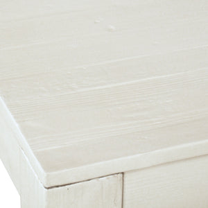 Dovetail Miranda Dining Table White 72" White Paint Lacquer Finish Pine Wood DOV5271